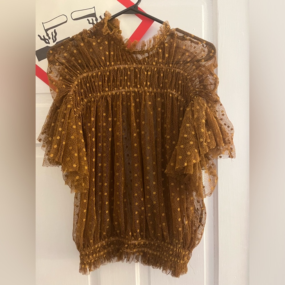 free people tulle shirt